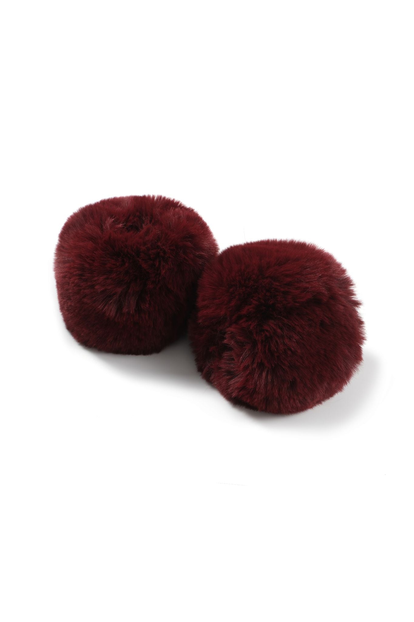 Minkra Faux-Fur Cuffs - Burgundy