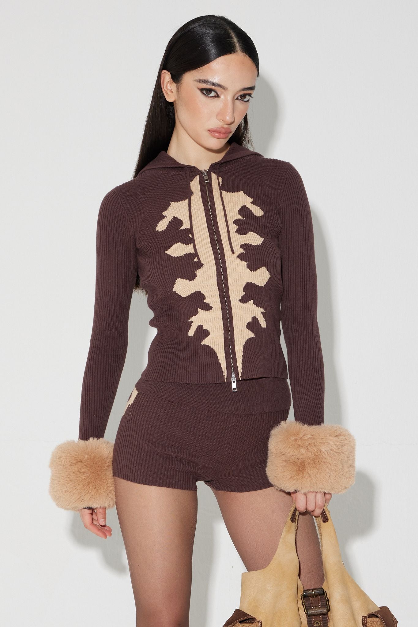 Minkra Faux-Fur Cuffs - Tan