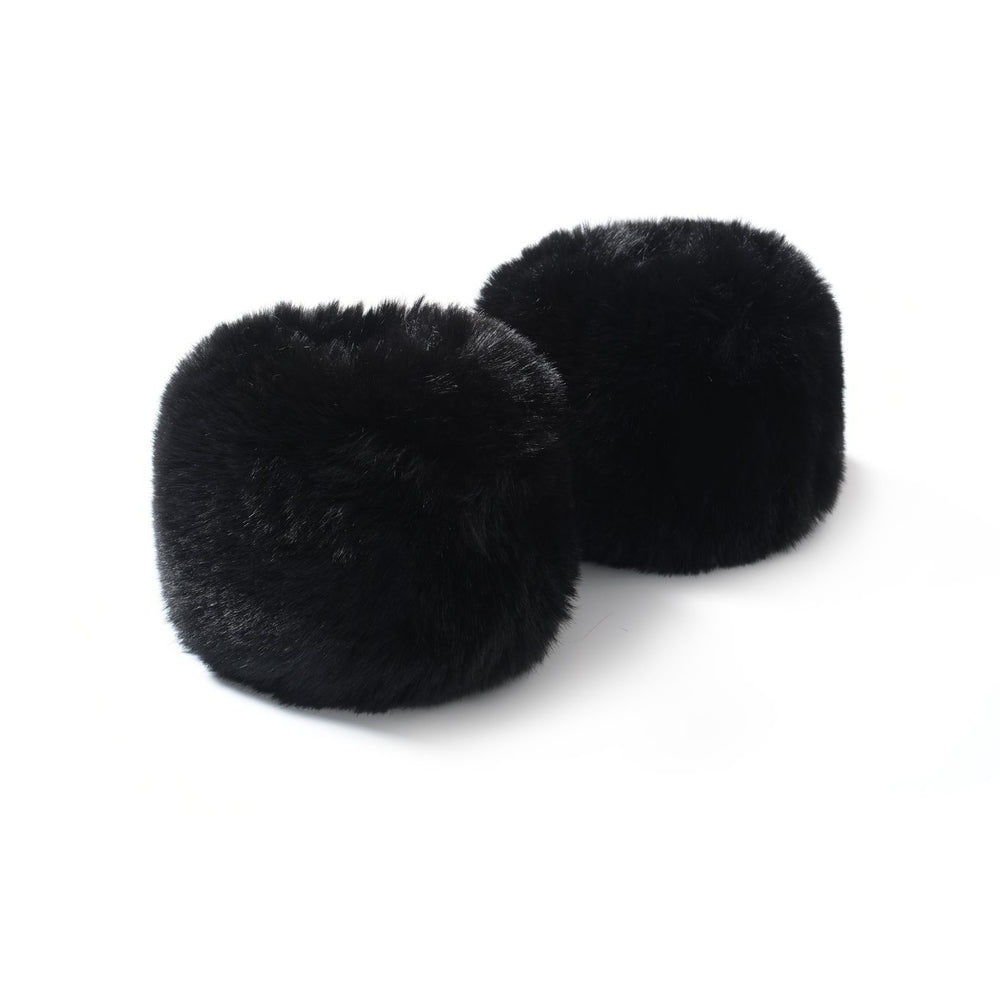 Minkra Faux-Fur Cuffs - Black
