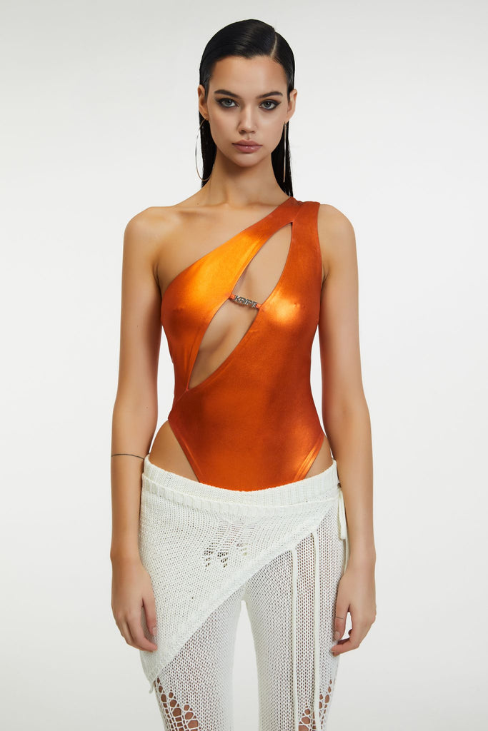Trysta Bodysuit - Flame Orange