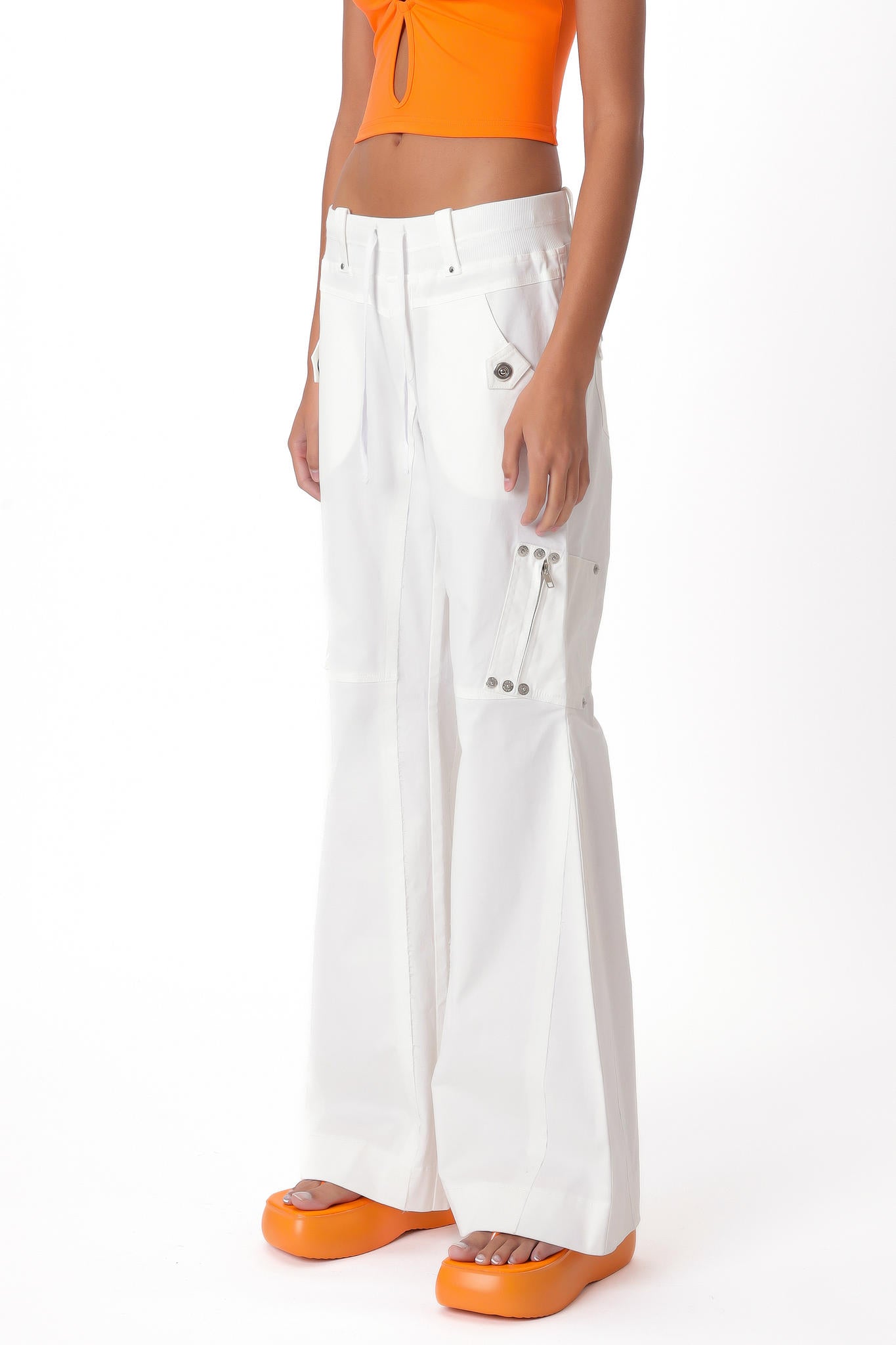 
                  
                    Prilla Cargo Pants - White
                  
                
