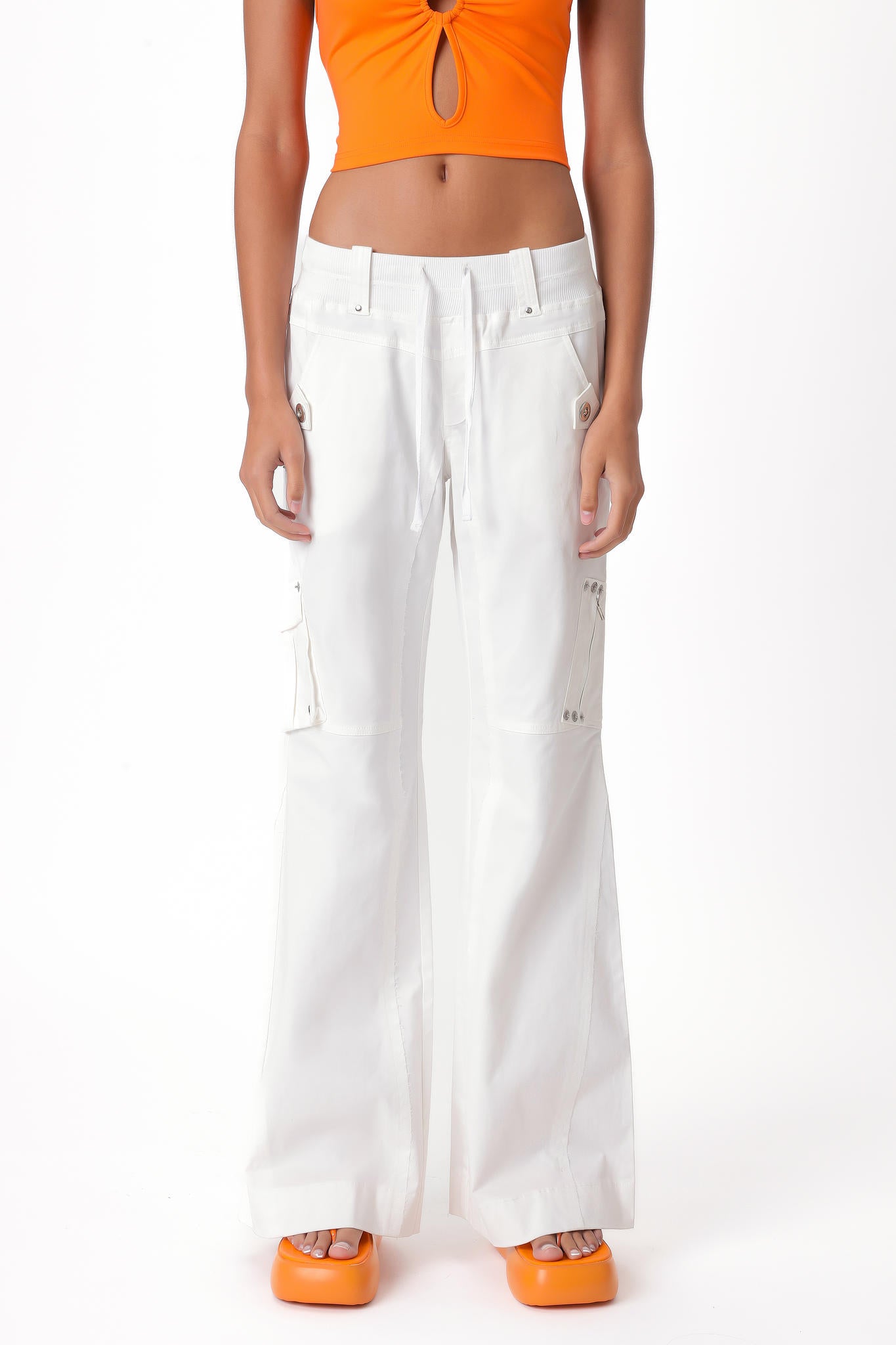 Prilla Cargo Pants - White