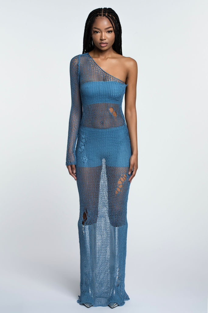 Kaida Dress - Denim Blue
